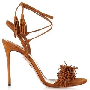 Aquazzura Firenze Wild Thing Fringe Suede Heels